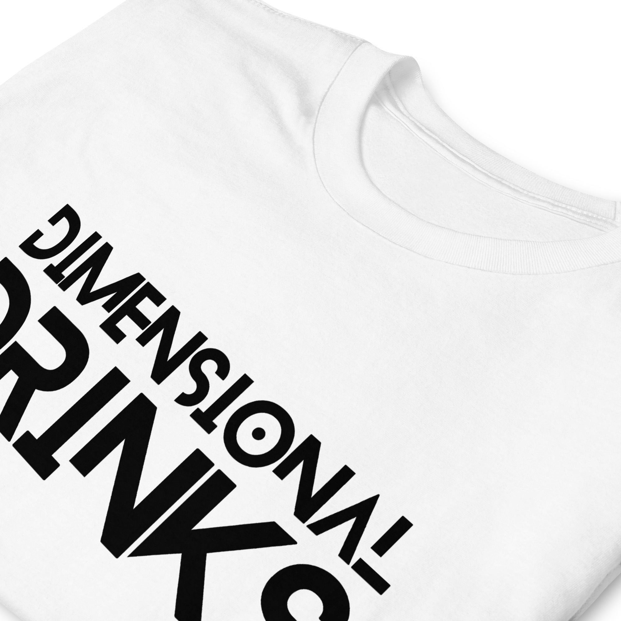 White Dimensional Drinks Short-Sleeve Unisex T-Shirt